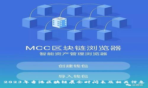 2023年香港区块链展会时间表及相关信息
